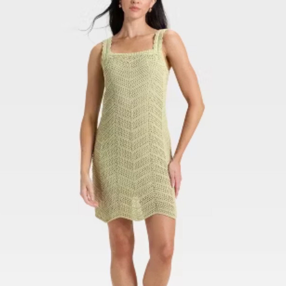 A New Day Women's Crochet Mini‎ Shift Dress